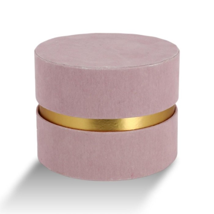 SCATOLA TONDA D10 H8 CIPRIA VELLUTO MARTELLATO